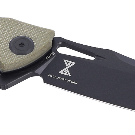 Kubey Raven KB245I Knife Green G10, Dark Stonewashed AUS-10 by Jelly Jerry