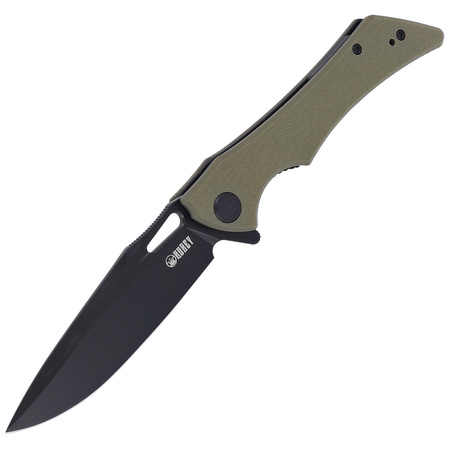 Kubey Raven Knife Green G10, Dark Stonewashed AUS-10 by Jelly Jerry (KB245I)
