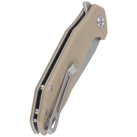 Nóż składany Kubey Nova Tan G10, Bead Blasted D2 (KU117I)