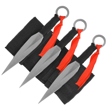 Martinez Albainox 31801 Throwing Knife Set 3 pcs. Black Paracord, Satin 3Cr13Mov