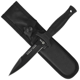 K25 Botero Boot Knife Black Rubber, Black Titanium 7Cr17Mov (31825)