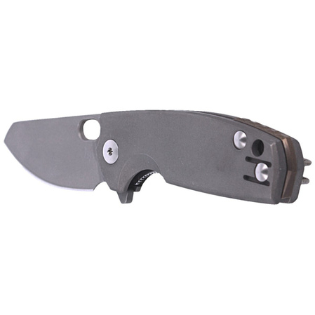 Fox Baby Core Stonewashed Titanium Knife, Stonewashed M390 by Jesper Voxnæs (FX-608 TI)