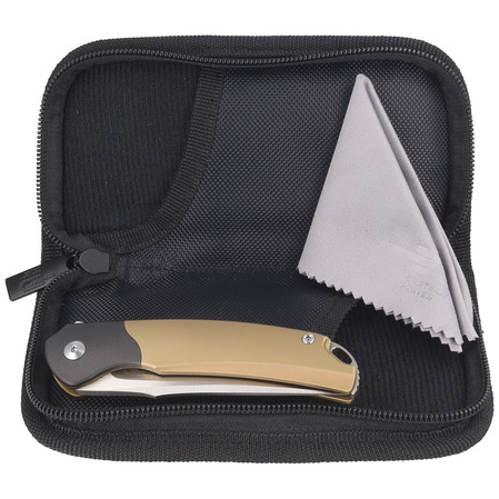 Bestech Supernova Gold Titanium/Black Zirconium, Satin M390 Knife (BT2111C)