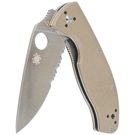 Spyderco Tenacious Brown G10, Satin CPM-M4 by Eric Glesser Knife (C122GBNM4PS)