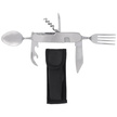 Martinez Albainox Camping 7-Piece Folding Utensil Set Silver Aluminum, Mirror 3Cr13Mov (11021)