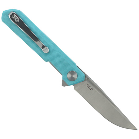 Bestechman Knife Mini Dundee Tiffany Blue G10, Stonewashed / Satin, Stonewashed / Satin D2 by Ostap Hel (BMK03C)