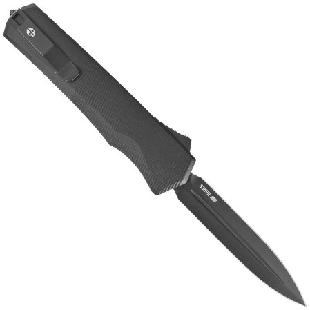 Tekto A5 Spry D/E OTF Knife Black Aluminum, Black CPM S35VN