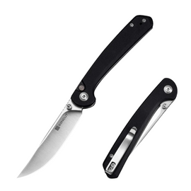 Sencut Skelfin Knife Black G10, Satin 9Cr18MoV (S25007-2)