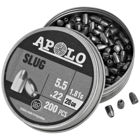 Zestaw 2x opakowanie Śrut Apolo Slug 28 5.5 mm, 250 szt. 1.81g/28.0gr (19302)