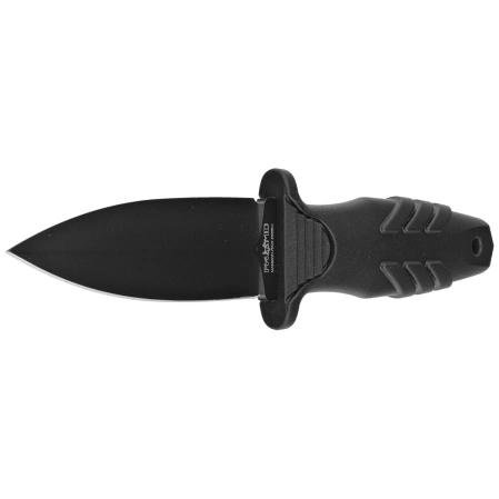 Fox FKMD Tactical Elementum Dagger Black PP/TPE Knife, Black Idroglider N690Co (FX-647)