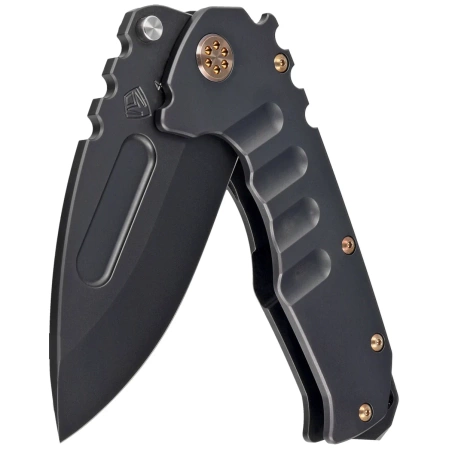 Medford Praetorian T DP Black DLC Titanium, Bronze HW/Clip, Black DLC S45VN by Greg Medford (MK0124PD-30PV-T1C1-BP)