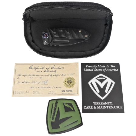 Nóż składany Medford Micro Praetorian T Tanto, Black DLC ''Predator'' Titanium, Flm HW, Brsh/Flm Clip, Black DLC S45VN by Greg Medford (MK0084PT-30PV-TFCF-BP)