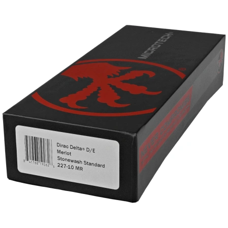 Nóż automatyczny OTF Microtech Dirac Delta D/E Merlot Aluminium, Stonewashed by Tony Marfione (227-10MR)