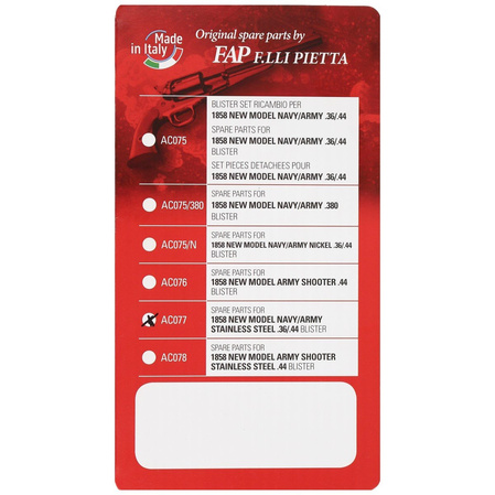 Pietta 1858 Remington Navy/Army Stainless Spare Parts (AC077)