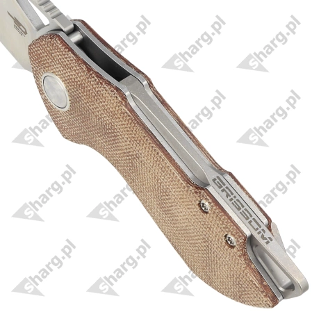 Nóż składany Bestech Riverstone Natural Canvas Micarta, Satin 154CM by Frank Grissom (BL03E)