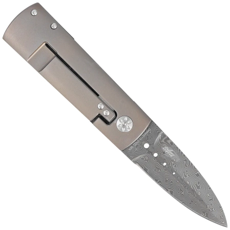 Nóż składany Maserin Daga Black/Gold FatCarbon, Damascus Small Roses by Attilio Morotti (372/DG)