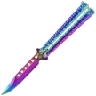 Nóż motylkowy Third Decor Habitat Balisong Rainbow Stainless Steel, Rainbow 420 (16071W)