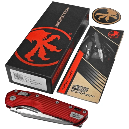 Microtech MSI S/E Knife Fluted Merlot Aluminum, Apocalyptic M390MK by Tony Marfione (210-10APFLMR)