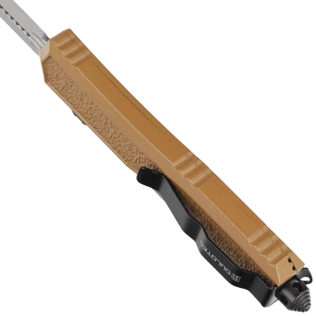 Dulotec OTF Automatic Knife Tactical Brown Aluminum, Satin 3Cr13MoV (K188A-BR)
