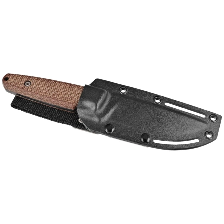 Za-Pas Handie Brown Micarta, Black Cerakote NMV Knife