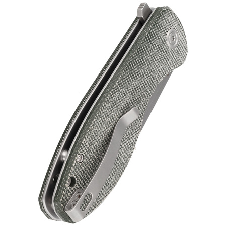 Kubey Knife Master Chief Green Micarta, Bead Blast AUS-10 by Keanu Alfaro (KU358I)