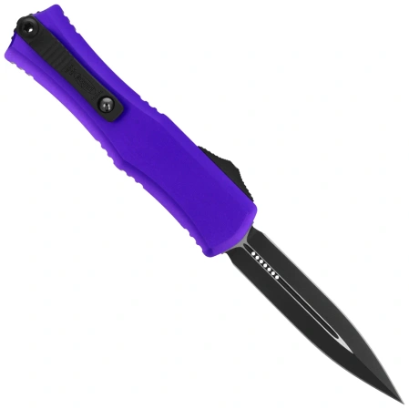 Microtech Hera II Mini D/E OTF Knife Purple Aluminum, Black M390MK by Tony Marfione (1702M-1PU)