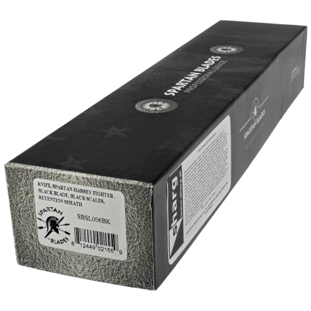 Spartan Blades Harsey Fighter Knife Black Polymer, Black 1095 Cro-Van by William W. Harsey (SBSL006BK)