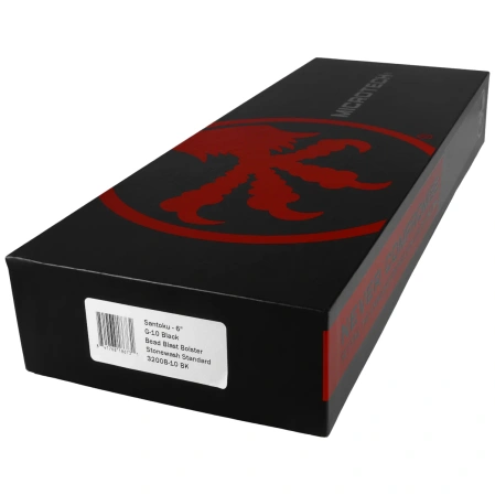 Nóż kuchenny Microtech Santoku 6'' Titanium Bolster/Black G10, Stonewashed M390MK (3200B-10BK)