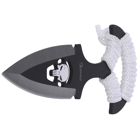 Nóż Martinez Albainox Skull Push Dagger White Cord, Black/Satin 3Cr13Mov (32452)