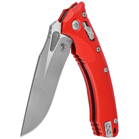 Microtech Amphibian Ram-Lok S/E Knife Fluted Red Aluminum, Apocalyptic M390MK by Tony Marfione (137RL-10APFLRD)
