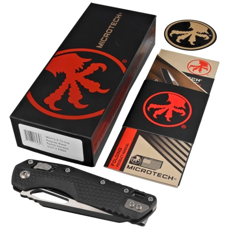 Nóż składany Microtech MSI S/E Black Polymer, Black/Satin P/S M390MK by Tony Marfione (210T-2PMBK)