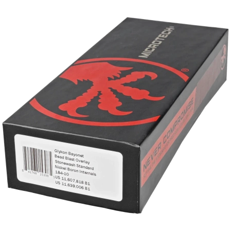 Microtech Glykon D/E Bayonet Black Aluminium/Titanium, Stonewashed by Tony and Sean Marfione (184-10)