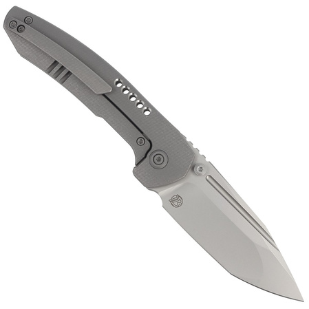 Nóż składany WE Knife Trogon Gray Titanium, Silver Bead Blasted CPM 20CV by Brian Brown (WE22002-1)