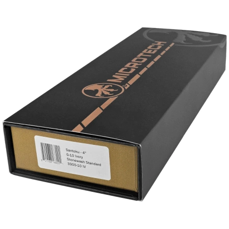 Nóż kuchenny Microtech Santoku 4.2'' Ivory G10, Stonewashed M390MK (3300-10IV)