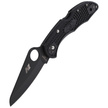 Spyderco Salt 2 Black, Black Blade Plain H2 Knife (C88PBBK2)
