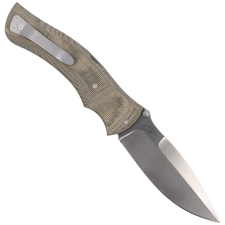 Viper Start Green Canvas Micarta, Stonewashed N690 by Fabrizio Silvestrelli Knife (V5850CV)