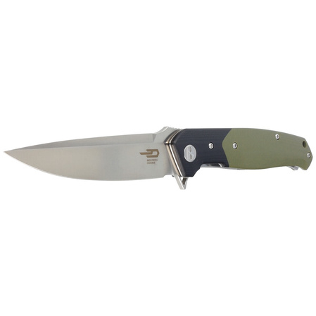 Nóż składany Bestech Swordfish Black / Green G10, Satin D2 (BG03A)