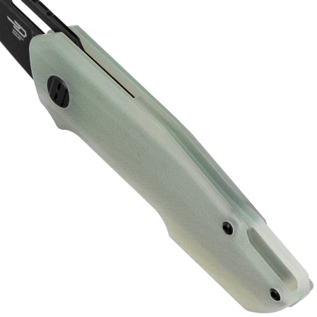 Bestech Toddler Knife Transparent G10, Black PVD Stonewashed 14C28N by Maciej Torbé (BG64F)