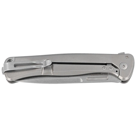 LionSteel Skinny Knife Grey Titanium/Carbon Fiber, Stonewashed MagnaCut by Molletta (SK01 GY)