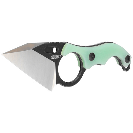 Kubey Hippocam KU166B Knife Jade G10, Satin/Blackwashed D2