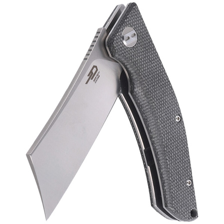 Bestech Cubis Black Micarta, Stonewashed/Satin D2 KNife (BG42A)