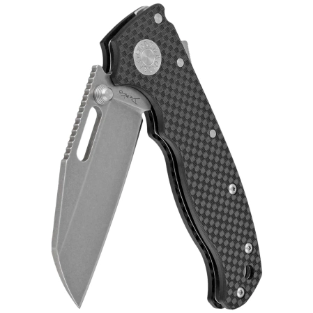 Demko AD20.5 Shark Foot Knife Carbon Fiber, Stonewashed CPM 20CV by Andrew Demko (205-20CV-CARBON-SF)