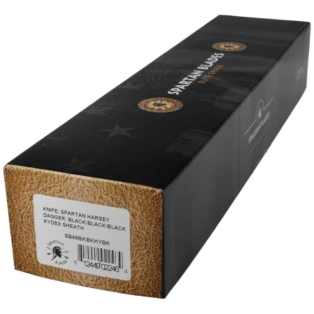 Spartan Blades Harsey Dagger Knife Black Canvas Micarta, Black PVD MagnaCut by William W. Harsey (SB49BKBKKYBK)