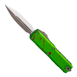 Microtech UTX-85 Gen IV D/E OTF Knife Zombie Aluminium, Stonewashed M390MK by Tony Marfione (12324-10Z)