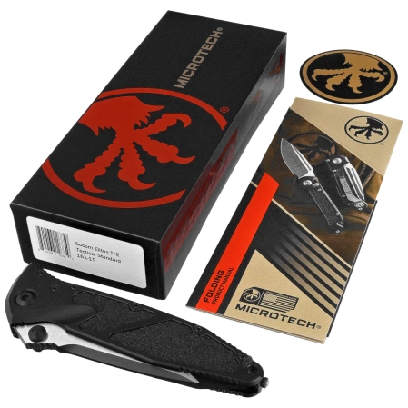 Microtech Socom Elite T/E-M Knife Black Aluminum, Tactical M390MK by Tony Marfione (161-1T)