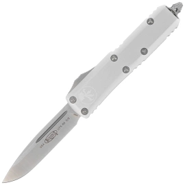 Nóż automatyczny OTF Microtech UTX-85 S/E Natural Clear Aluminium, Satin M390 (231-4CR)