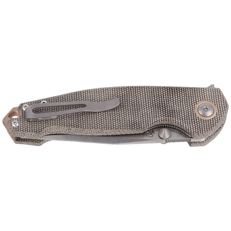 Nóż składany Viper Katla Green Canvas Micarta, Stonewashed M390 by Jesper Voxnæs (V5982CG)