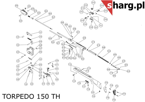 Śruba kontrująca mocująca osadę do Hatsan MOD 55S-155, Dominator 200, Proxima (774)