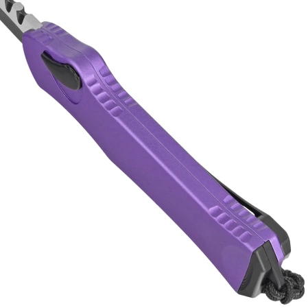 Nóż automatyczny OTF Heretic Hydra R/E Purple Aluminium, Black DLC/Satin MagnaCut by Tony Marfione Jr.
