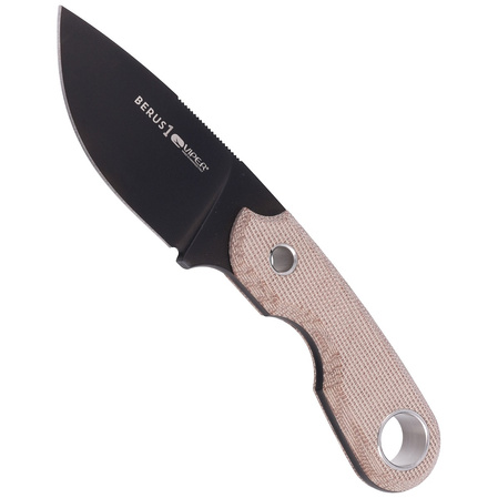 Viper Knife Berus1 Natural Canvas Micarta, PVD by Rumici (VT4012DCN)
